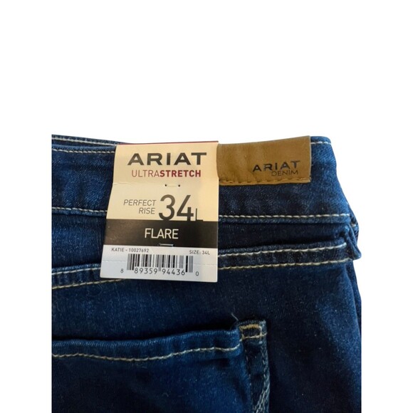 Ariat Jeans NEW with TAGS Womens Sz 34L Ultra Stretch Perfect Rise Katie Flare - Picture 9 of 12